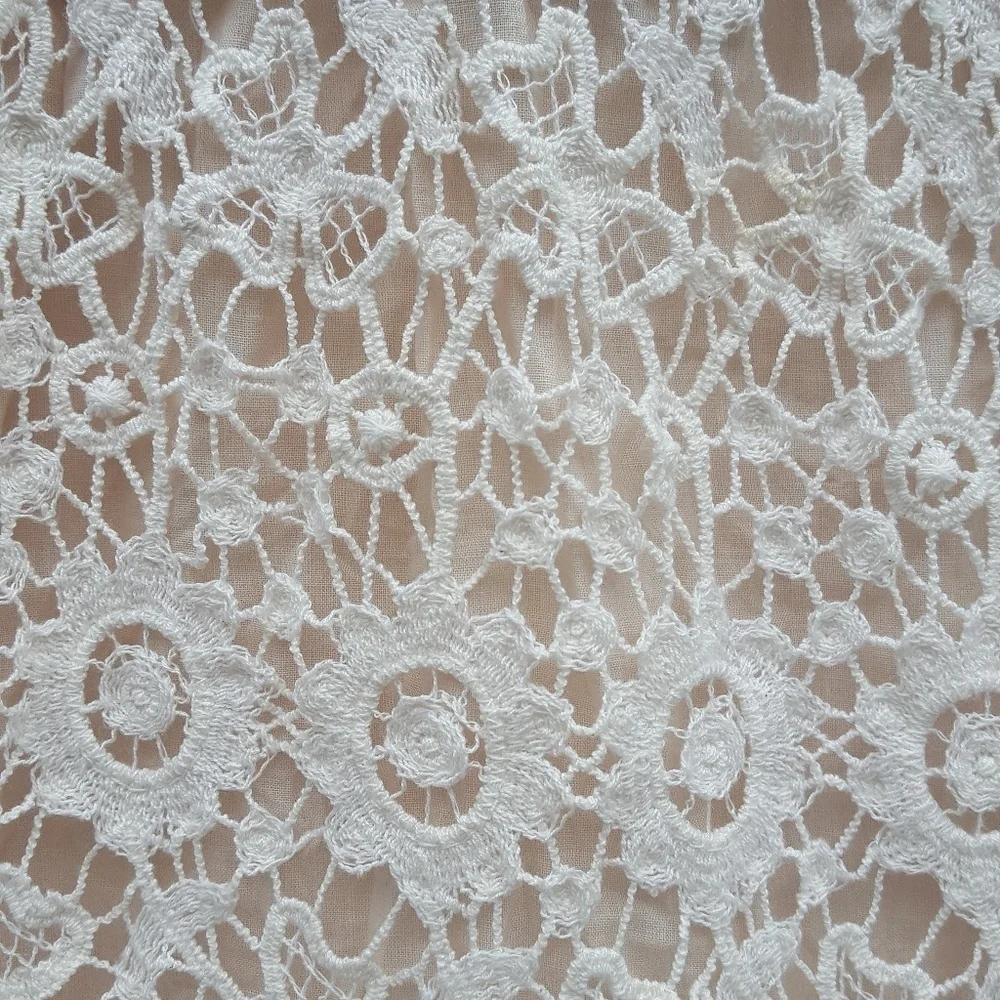 Solitaire Crochet Skirt Cream Size Small